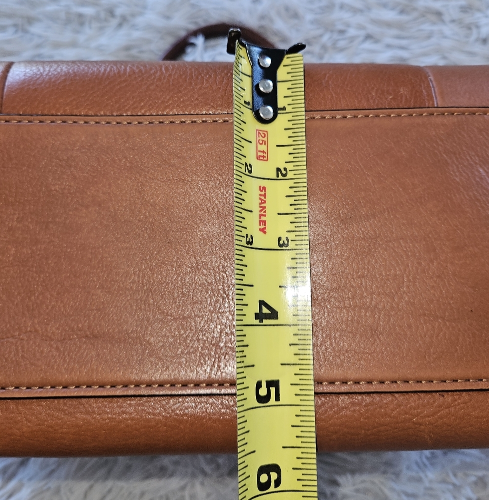 Rebecca Minkoff Regan Satchel Brown Leather Large Tote Bag Expandable Spacious - Picture 15 of 15